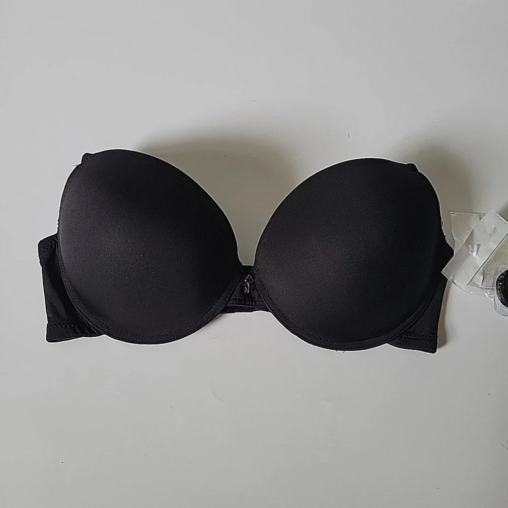 Rhonda Shear Va Va Voom Convertible Push‎ Up Bra 34DD Black 81985 Basic Neutral